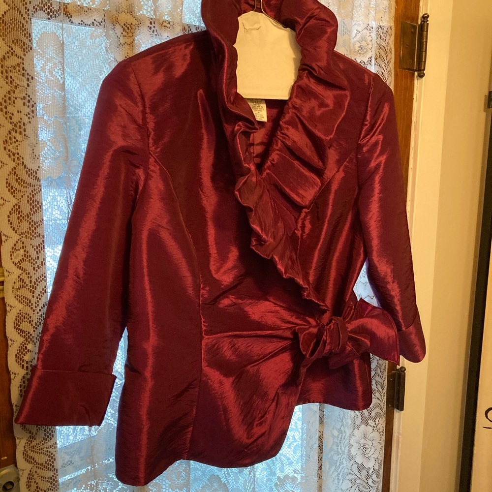 Dressy burgundy blouse